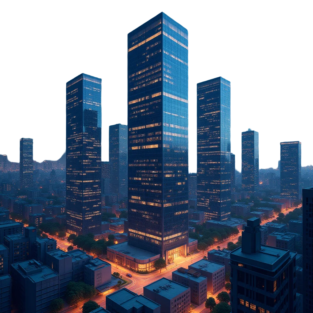 Urban Skyline at Night